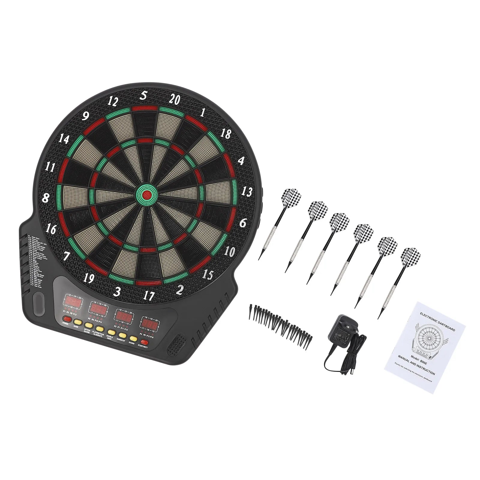 Electronic Dartboard with 6 Darts Dartboard Innovative Dart Machine with 27 game modes & 243 variants supports up to 16 players