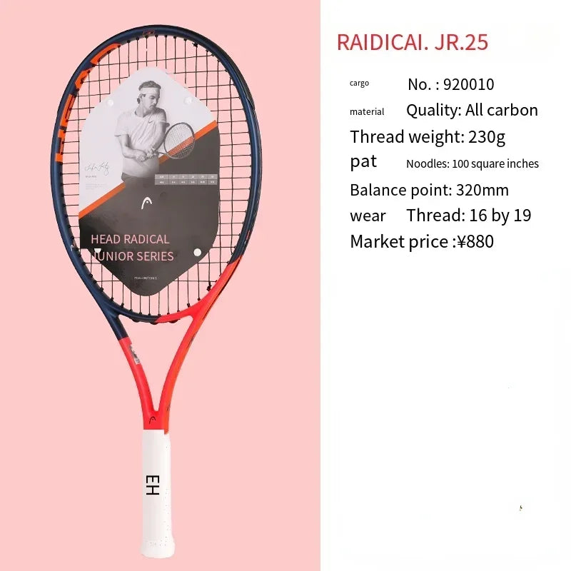 HEAD 2026 New Carbon Tennis Racket for Men Women Tenis Raquete Blue