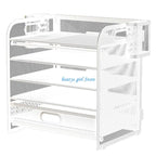 C7AB Multifunction File Letter Tray Organizers with Sliding Drawer and 2 Pen Holder, Space Saving Office Desk Organizers