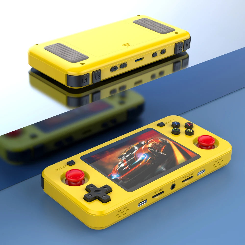 BOYHOM Green R36H Retro Video Game Console 3.5‘’ IPS Screen RK3326 3000 mAh Open Linux System Portable Player 64GB 128GB