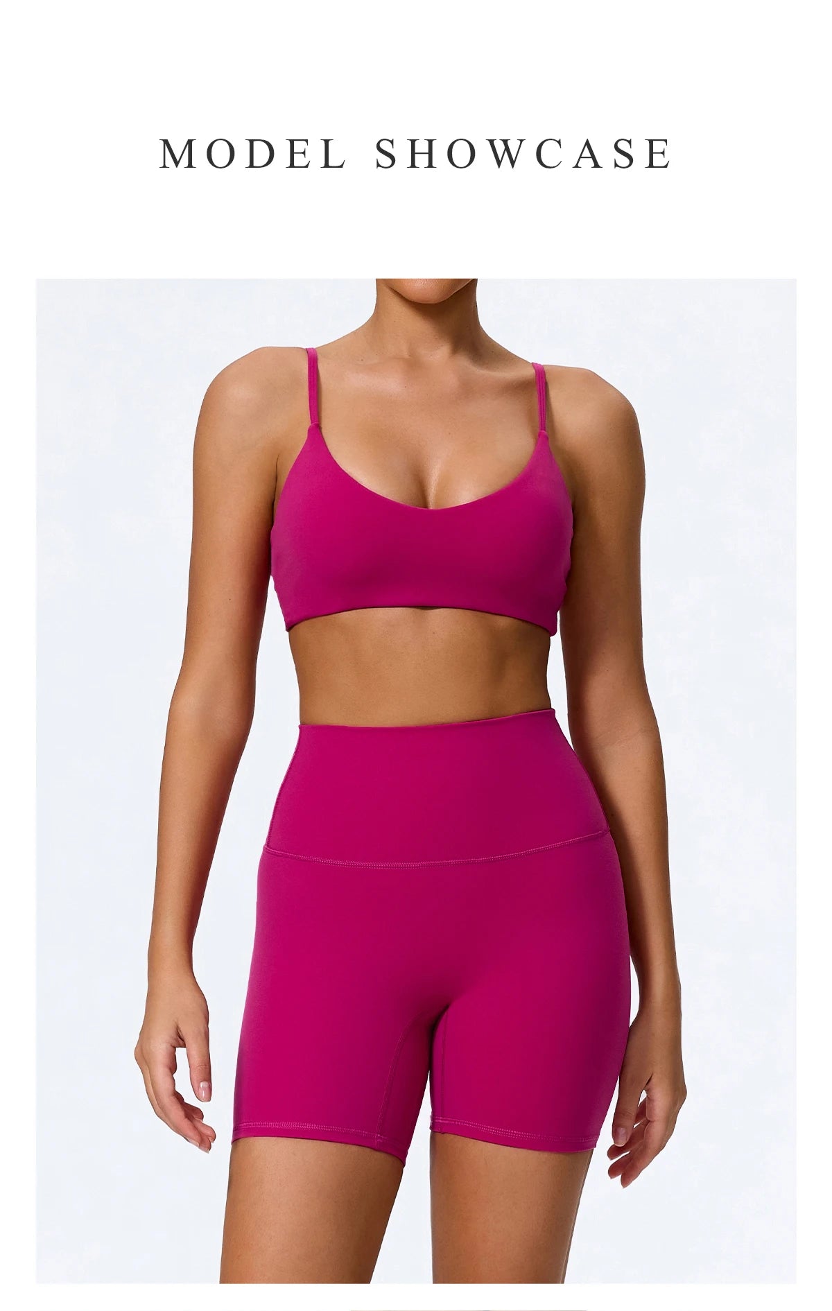 Hearuisavy Summer Super-Soft 2Pcs Women's Running Sports Shorts Set Breathable Fitness Yoga Bra Casual Push Up Workout Crop Top
