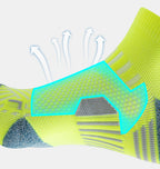 3 Pairs Marathon Socks Men Women Professional Sport Ankle Running Socks Thickened Cushioned Tube Low Cut Fitness Short Sock Mesh