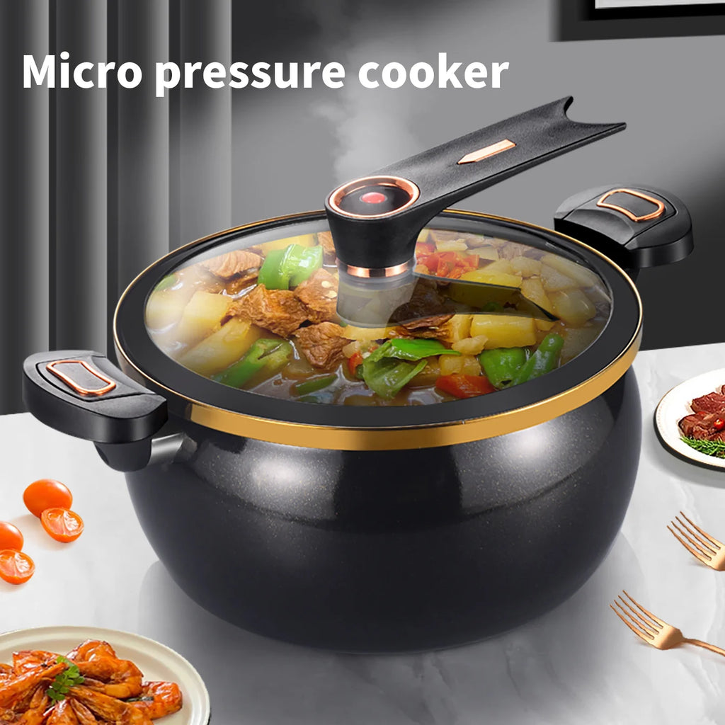 1 Piece of Fat Daddy Micro Pressure Cooker, 7L Large Capacity, 26cm, Suitable for Home Use, Multi-Functional Non-Stick Pot for Stewing and Cooking Soup, Compatible with Induction Cookers and Gas Stoves