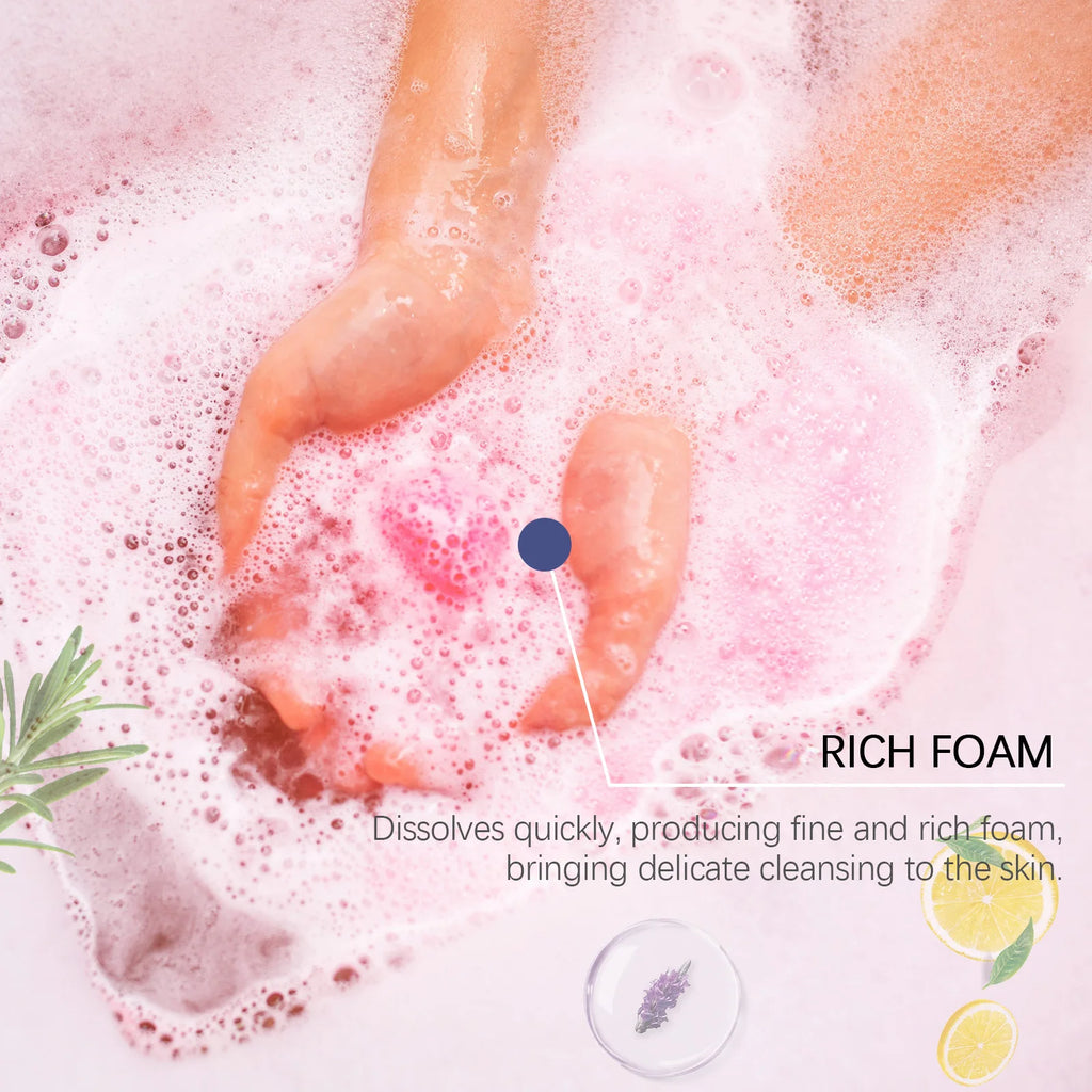OceAura Bath Bubble Balls Soft Smooth Clean Body Care Moisturizing Skin Elasticity Enhanced Shower Products Gift Sets for Woman