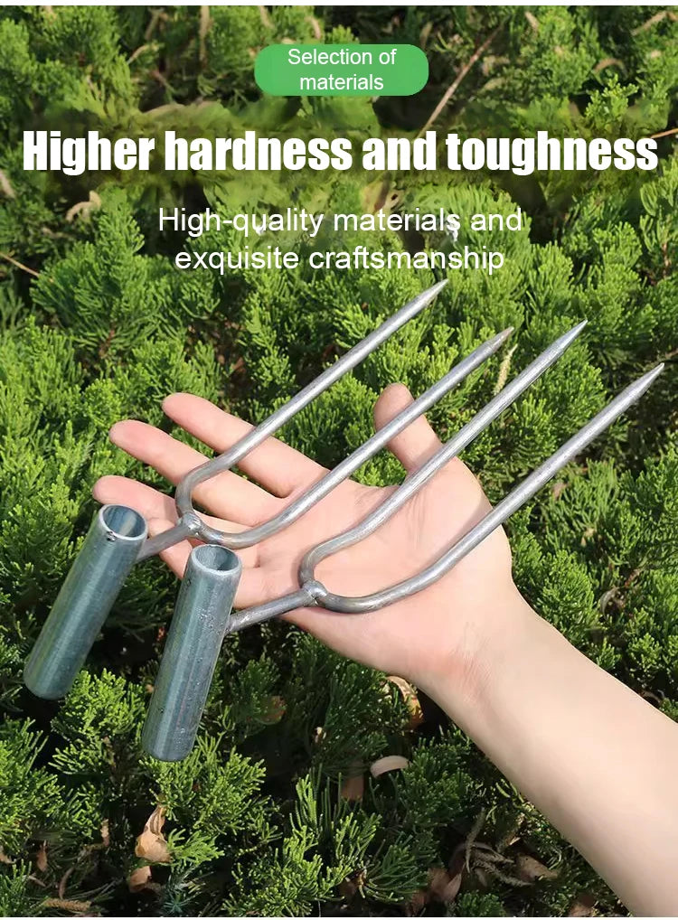 Handheld Adjustable Gardening Two Teeth Fork Stainless steel multifunction Gardening Spade Fork