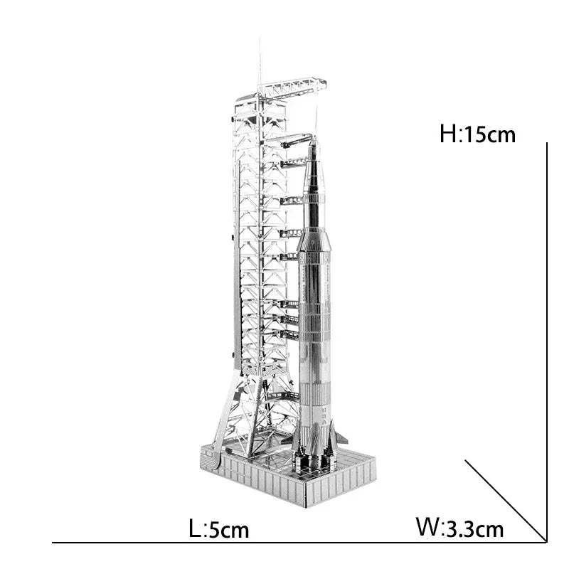 Space Exploration 3D Metal Puzzle Shuttle Hubble Space Telescope Mars Rover Model Toy for Kids Creative Jigsaw Puzzle Gift Toys