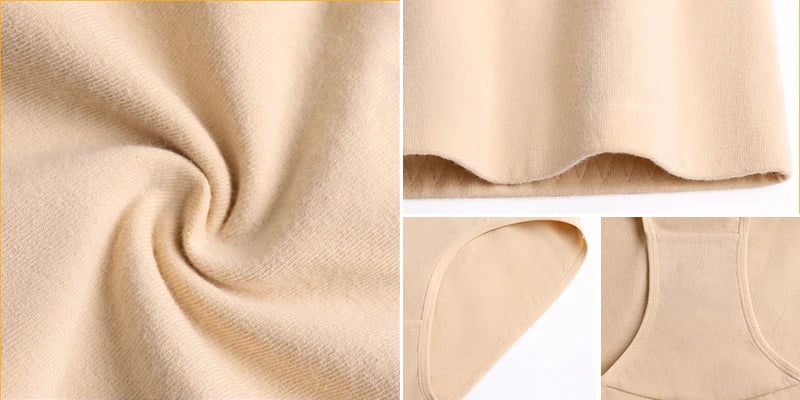 Molasus 5pcs Women's Cotton Panties Seamless Underwear High Waist Full Coverage Ladies Briefs Set Breathable Underpant Plus Size