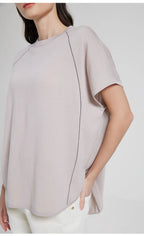 BC1071  Luxury Women's Clothing Merino Wool Silk Pullover Sweaters Woolen Ladies Clothes Womans Woolen loose Tops