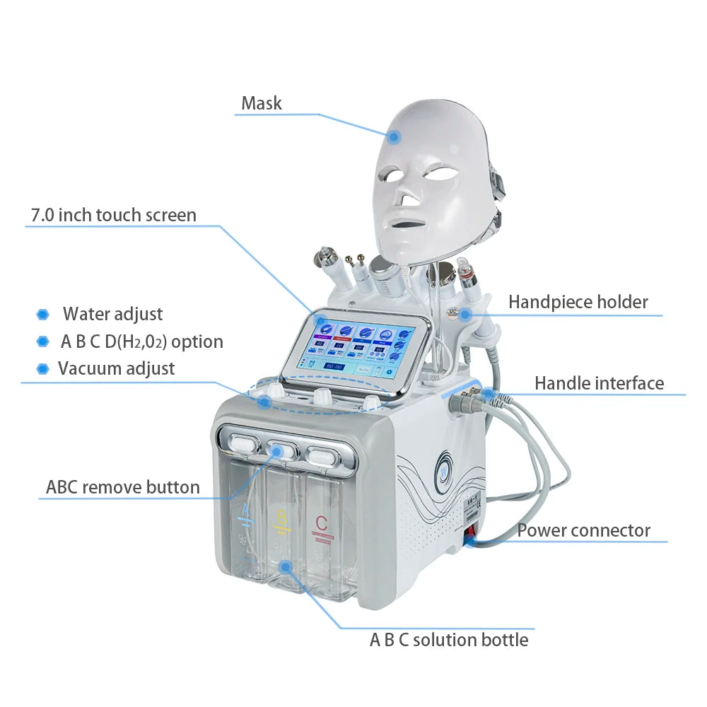 NEW 7 in 1 Skin Rejuvenation Hydro Dermabrasion/ Deep Facial Cleaning Machine/Bubble SPA Beauty