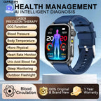 2026 New Health Smart Watch Laser Therapy Reduce Three Highs Blood Oxygen Pressure Uric Acid Blood Lipid ECG Smartwatch For Man
