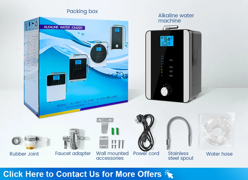 CAWOLO Alkaline Water Ionizer Machine PH Water Device Alkaline Water Dispenser 11 Plates Platinum Coating Alkaline Water Ioniser