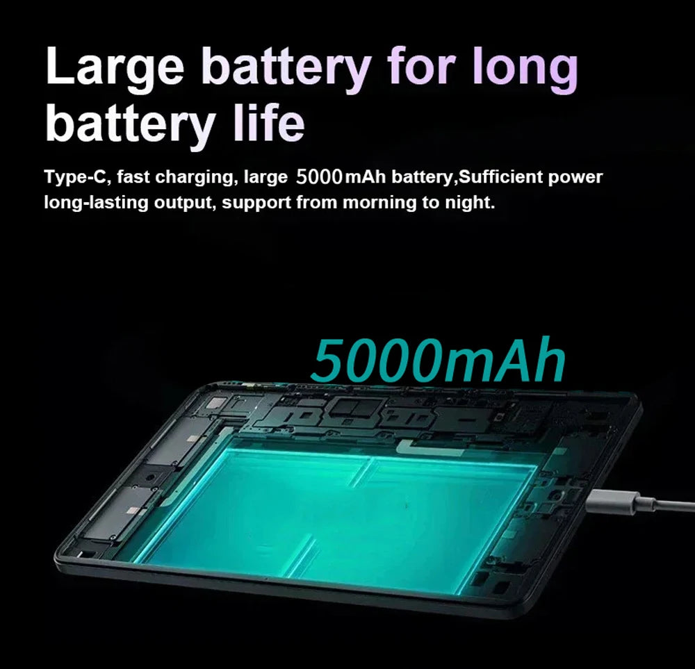 Sauenaneo PC Tablet 4GB RAM  64GB ROM (1TB Expansion) Supports Google Office Dual SIM Cards Dual cameras Android 11