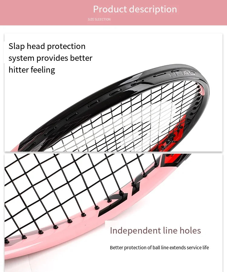 HEAD 2026 New Carbon Tennis Racket for Men Women Tenis Raquete Blue