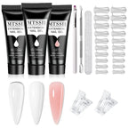 24PCS/Set 20ml Poly Naili Extension Gel  Kit Mini UV Lamp Sealer With Base Top Coat Professional Poly UVNail Gel Kit Starter Kit