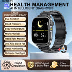 2026 New Health Smart Watch Laser Therapy Reduce Three Highs Blood Oxygen Pressure Uric Acid Blood Lipid ECG Smartwatch For Man