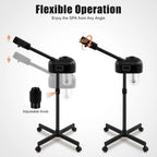 Portable Aesthetic Professional Height Adjustable Facial Steamer with LCD Screen and Wheels, Suitable for Beauty Salons and Home