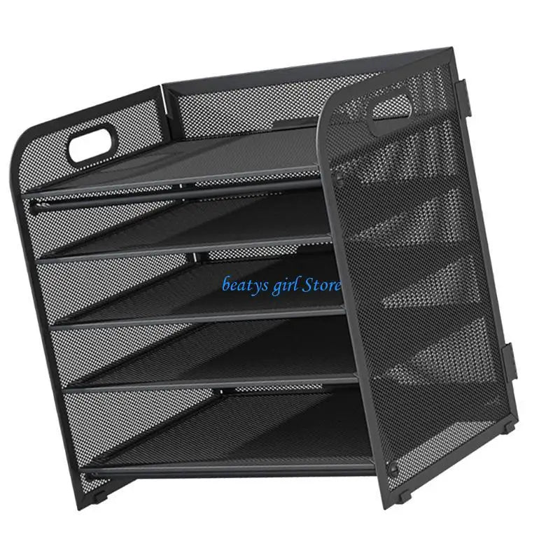 C7AB Multifunction File Letter Tray Organizers with Sliding Drawer and 2 Pen Holder, Space Saving Office Desk Organizers