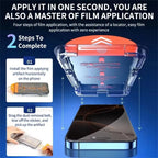 Dust Free Install Tempered Glass For iPhone 16 15 14 Plus 17 Pro Max Air 13 12 Mini 11 XR XS Oleophobic Coating Screen Protector