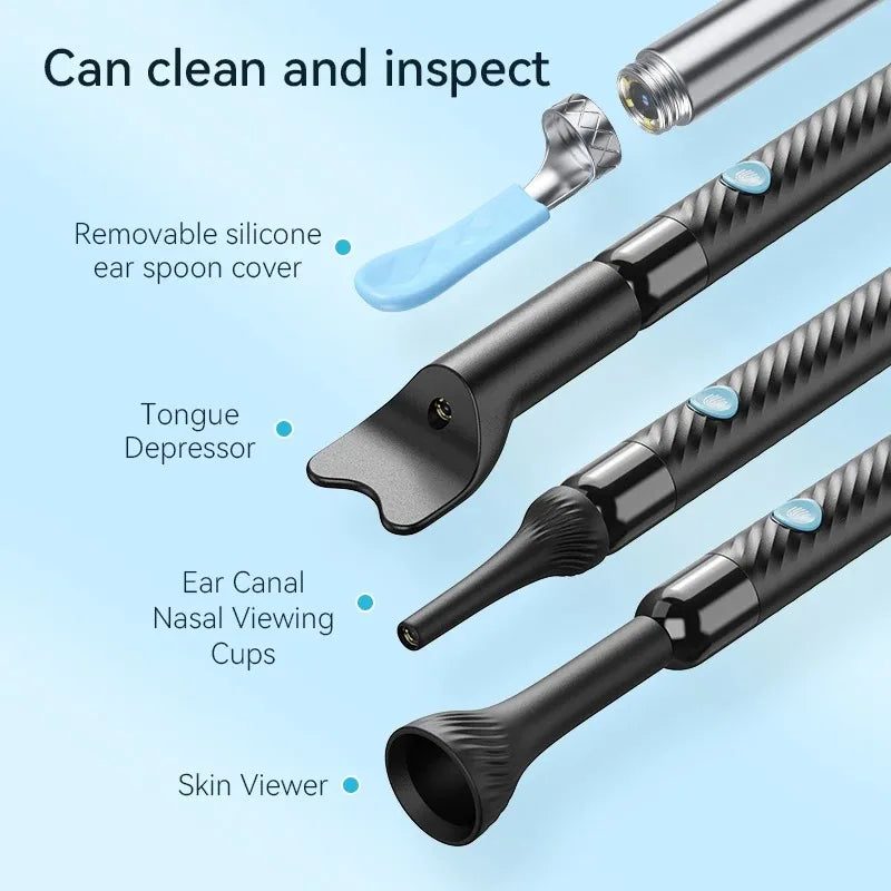Wireless Ear Wax Removal With Camera Rechargeable Ear Cleaner HD Check Camera with Ear Spoon Set Canal Clean Secondary image