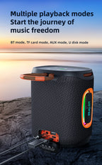 S122 25W Wireless Bluetooth Speaker Outdoor Portable Mini Waterproof Speaker with Light 6000mAh Battery Bass Boost for Outdoor