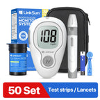 LinkSun Blood Glucose Meter G-425-3 Glucometer No Code for Diabetes Test 10/50/100pcs Strips Lancets Medical Blood Sugar mg/mmol