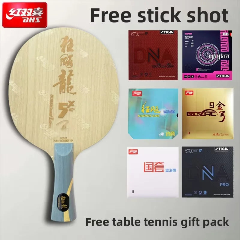 DHS Hurricane Long 5X Ma Long pro Table Tennis Blade with Inner Carbon Handle Offense Loop Ping Pong Blade Combo for Sports Secondary image