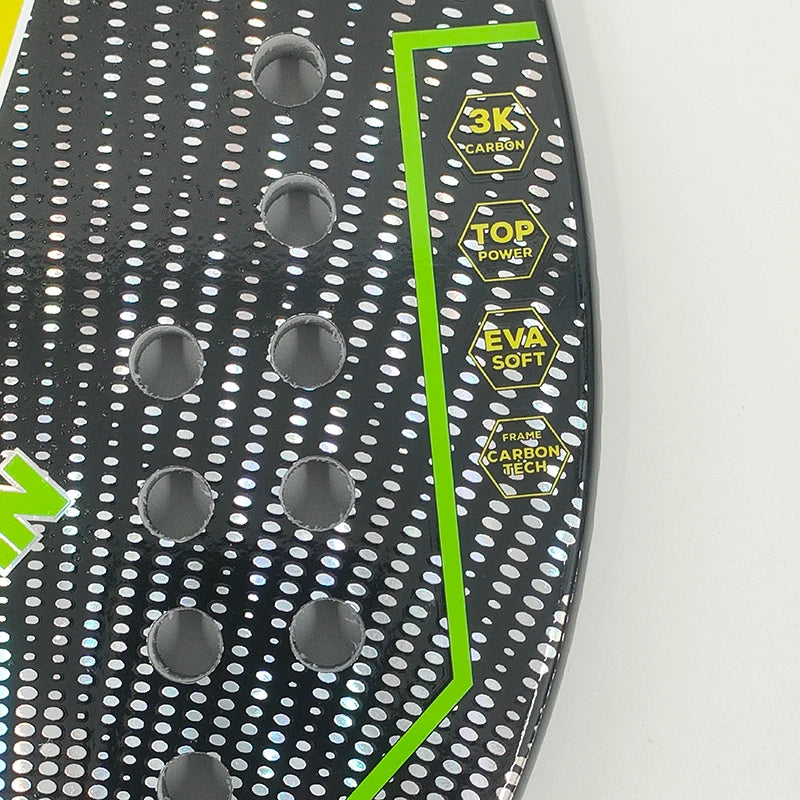 3K Camewin Beach Tennis Racket Full Carbon Fiber Rough Surface Outdoor Sports Racket For Men Women Adult Tennis Racket The New