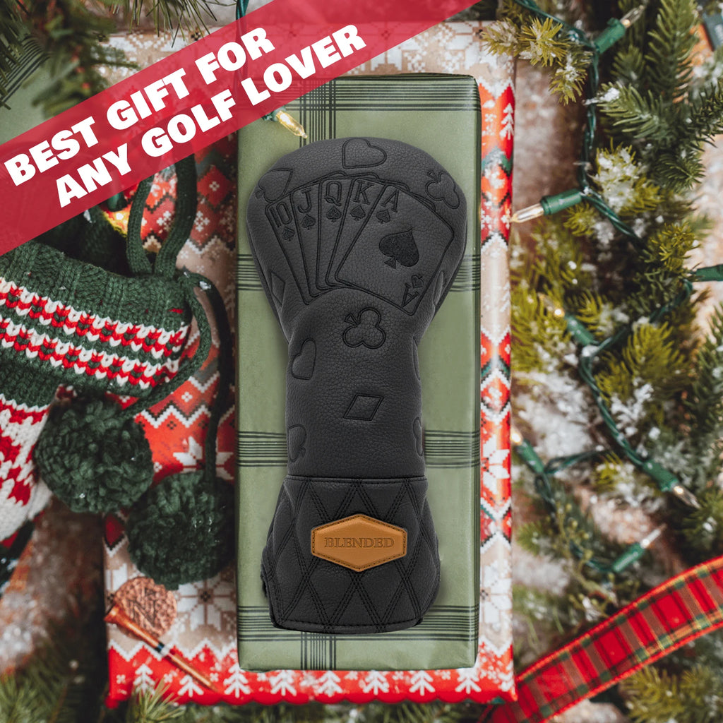 Black Lucky Poker Design  High Quality Headcovers Embroidery Golf Club Driver Head Fariway Wood  Hybrid Head Covers 3 Wood Headc