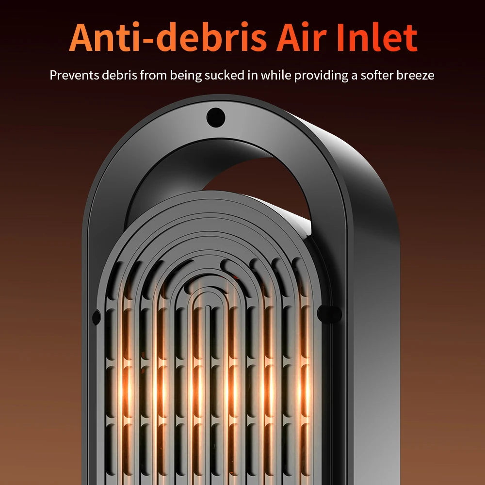 1000W Electric Heater Portable Mini Desktop Fan Heater Smart Hot Air Blower Home Bedroom Office Warmer Machine for Winter