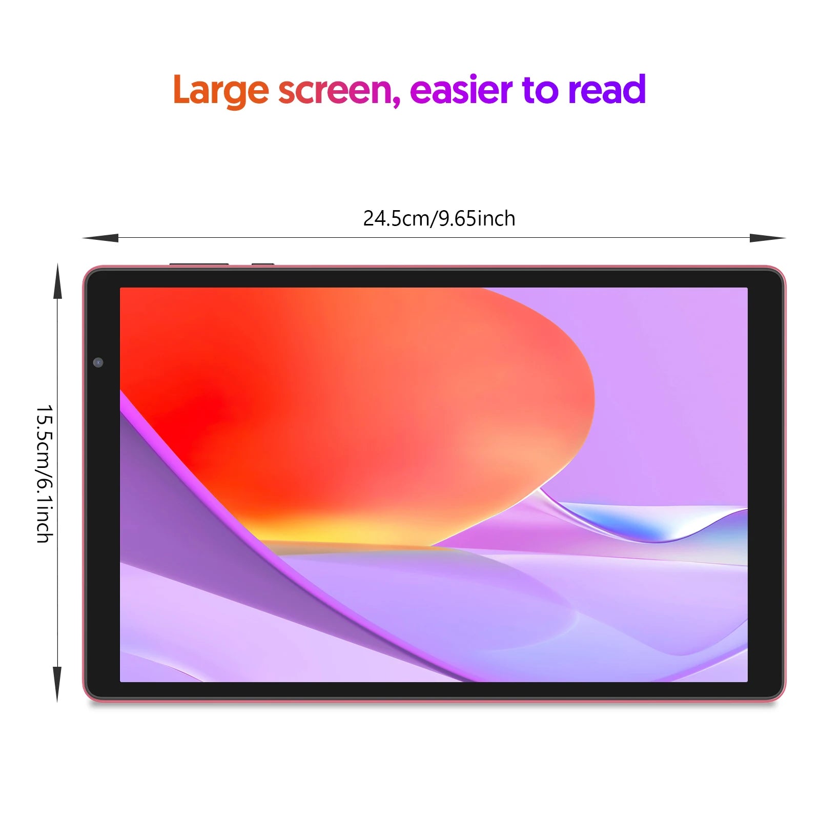BAKEN 10-inch Android 14 Tablet, Quad-core Processor, 32GB Storage, Wi-Fi 6, Bluetooth, USB-C Port, Google Play Store (GMS)