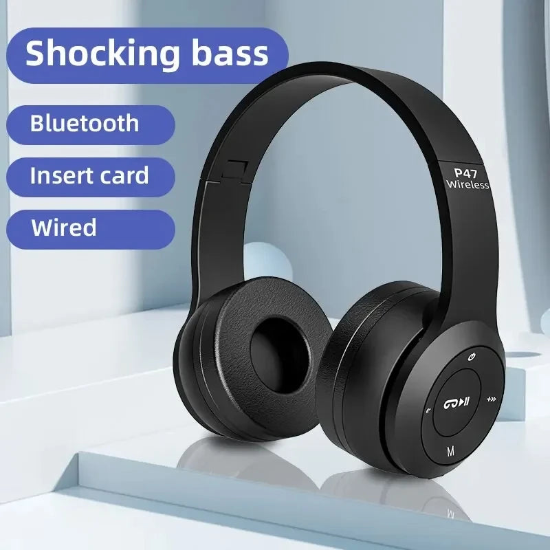 Lenovo Multifunctional Portable Foldable Headmounted Wireless Bluetooth 5.0 Headset For Bluetooth connection Wired Connection