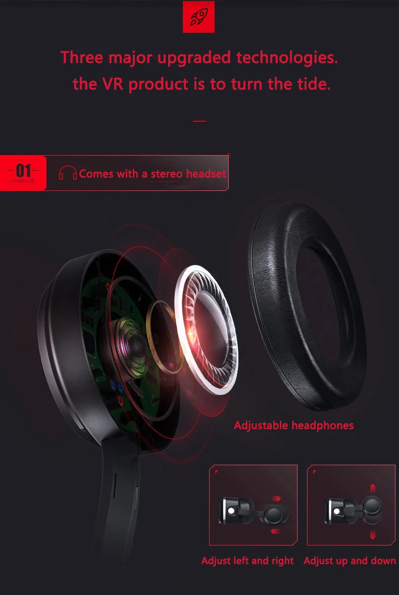 VR Glasses 3D Virtual Reality Headset Devices Helmet Lenses Goggles Smart For Smartphones Phone Cell Mobile Game Viar Viewer Set