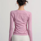 Women's Outdoor Sports Shirt Yoga Wear Fitness T-Shirt Running Workout Top Female Long Sleeves Sportswear Exercise Gym Clothing