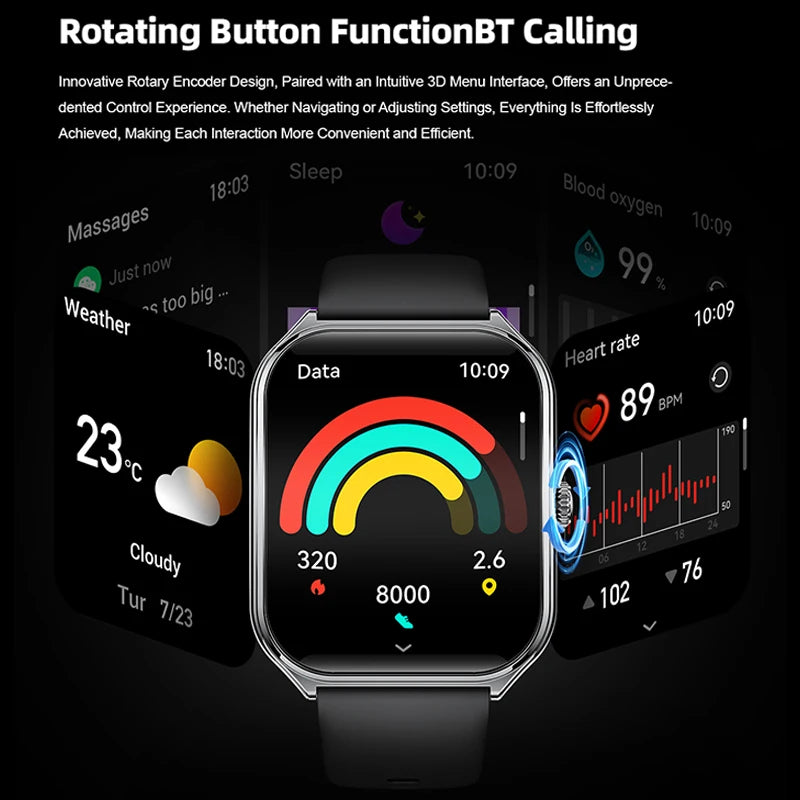 New For OPPO Ultra Thin Smart Watch Men AMOLED HD Screen Always Show Time Heart Rate Bluetooth Call Sports Waterproof Smartwatch