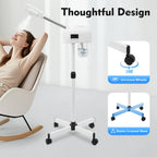 Professional Face Steamer Nano-Ion Ozone Hot Mist Hot Mist with LCD Screen Adjustable Height for Salon Home Spa Aging Reduction