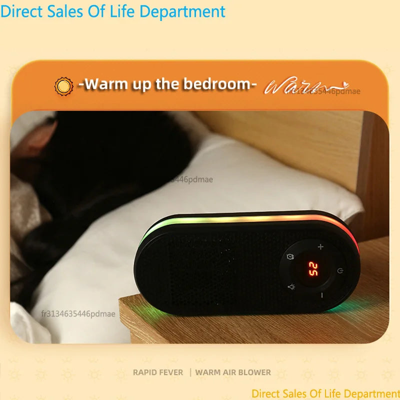 Small Wall Mounted Fast Heating Space Heater with Night Light & Overheat Protection for Home Office Bedroom Study 2026
