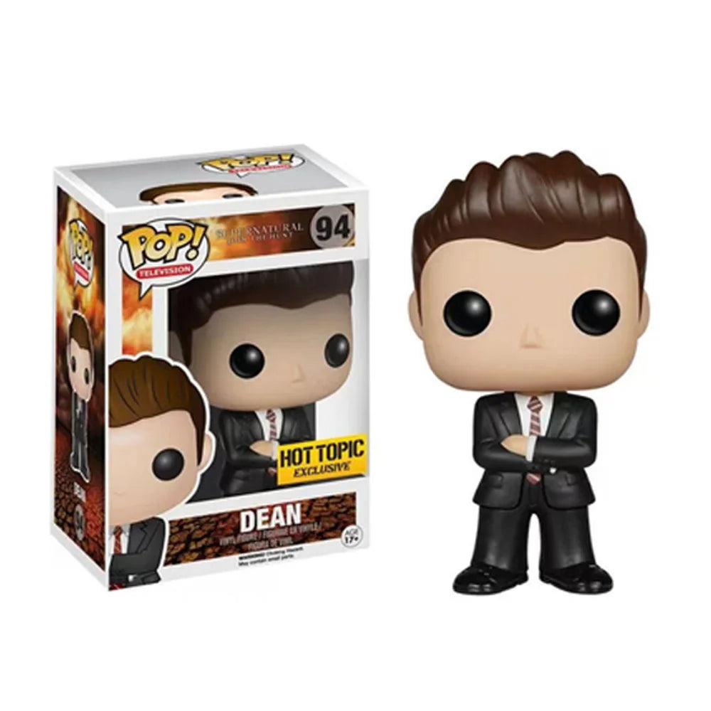 Funko Pop Supernatural Sam #93 Dean #94 Castiel #95 Charlie Crowley Bobby Singer Action Figure Toys POP-SPN Vinyl Doll Kids Gift