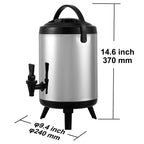 SucceBuy  Stainless Steel Insulated Beverage Dispenser 2 Gallon 7.6 Liter Thermal Hot and Cold Drink Server Dispenser