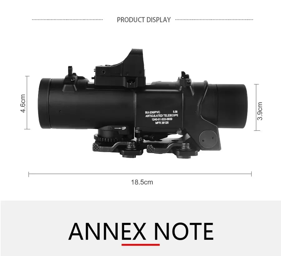 1x-4x Fixed Dual Purpose Scope With Mini Red Dot Scope Red Dot Sight Hunting Scopes