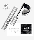 QIBEST 4D Black Mascara Waterproof Lengthening Curling Eye Lashes Rimel Mascara Silk Fiber Women Mascara Extra Volume 5g Makeup