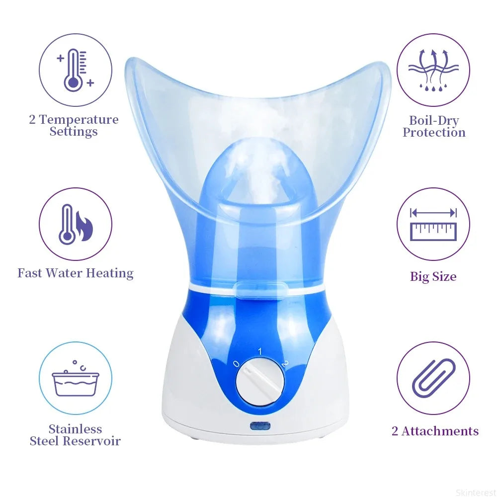 Face Steamer Facial Heating Sprayer Skin Moisturizing Pore Cleaner Facial Hot Fog Steamer Home SPA Machine Care Skin Humidifier