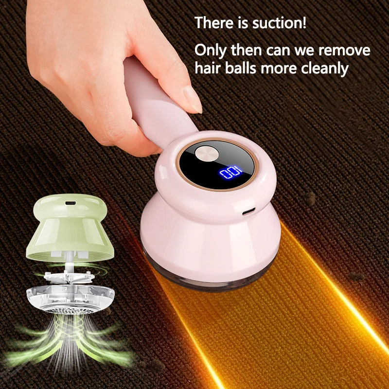 1Pc, USB Rechargeable Electric Fabric Shaver: Lint Remover for Clothes, Bedding, Furniture, Carpet, Sofa, Portablehairbal Secondary image