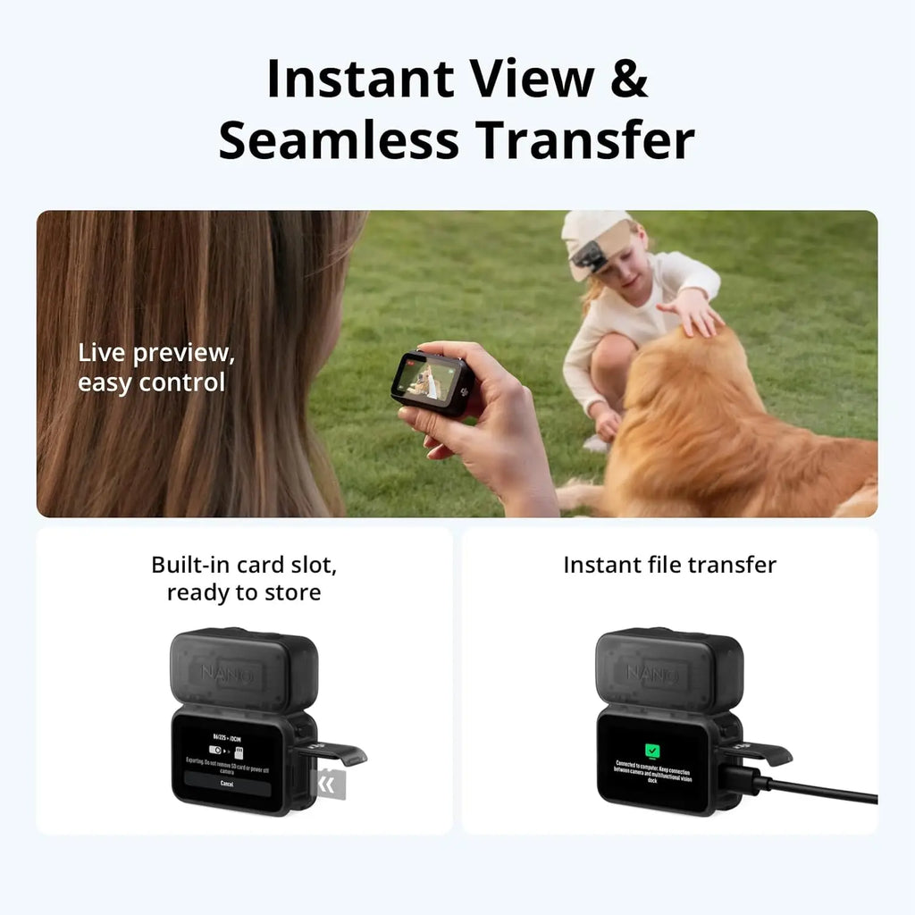 DJI Osmo Nano Bundle Standard 128G / 64GB Petite Camera Vlog 4K/60fps & 143 ° Wide FOV All-New 1/1.3 "Sensor Dual DJI Microphones New Original