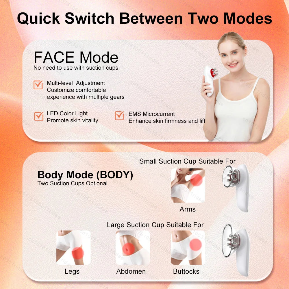 Electric Fat Cellulite EMS Removal Abdomen Massage Device Strong Suction Deep Tissue Body Sculpting Massager Tool Anti Cellulite