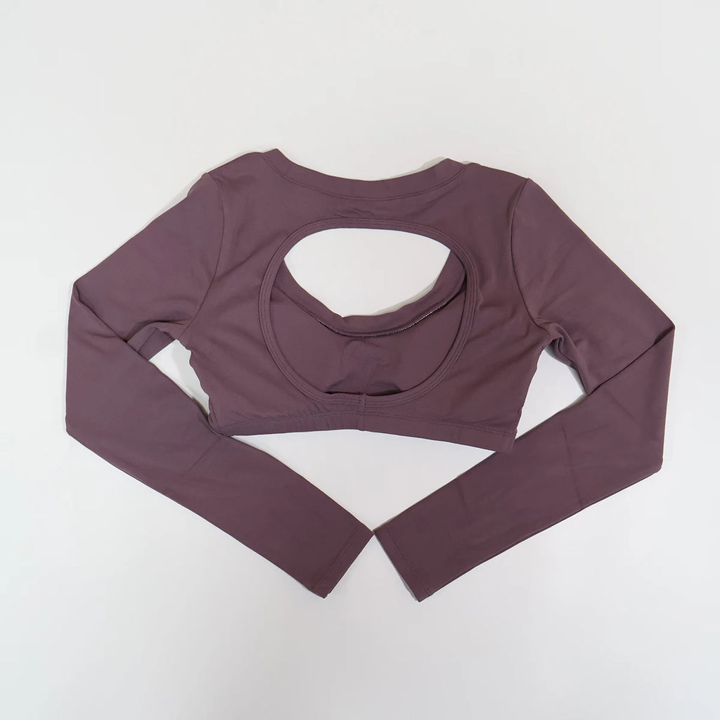 New Summer Women's Backless Long Sleeved Yoga Top Breathable Soft Sportswear for Gym Training Comfortable Fitness Clothing Woman