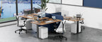 Devoko Height Adjustable desk Electric 120 × 60cm with Monitor Stand Ergonomic Seat Standing Desk (White)