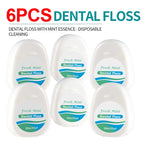 6/3/1 pcsWhite Box Mint Dental Floss Roll - Cleaning Oral Tools - Dental Floss Stick Adult Home Set - Cleaning Interdental Brush