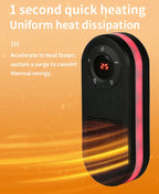Small Wall Mounted Fast Heating Space Heater with Night Light & Overheat Protection for Home Office Bedroom Study 2026