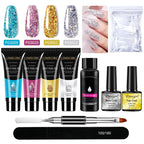 LIMEGIRL Nail Art Kit Poly Nail Gel Extending Soaking Gel Kit Nail Art Acrylic Gel Varnish Kit For Novices Semi Permanent Gel So