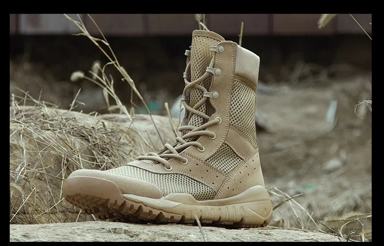 35-47 Size Men Women Ultrallight Outdoor Climbing Shoes Tactical Training  Boots Summer Breathable Mesh Hiking Desert Boot